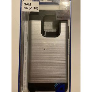 Samsung A6 (2018) Hybrid Cell Phone Case Silver